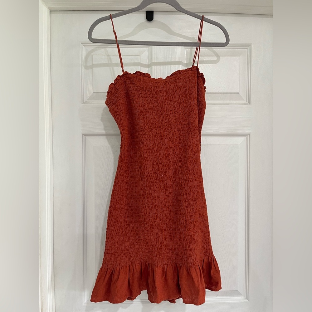 Abercrombie & Fitch rust orange mini dress